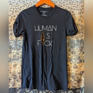 Androgenous Fox "Human as F*ck" shirt